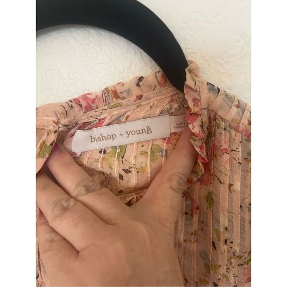 Bishop & Young NWT Shelby Flutter Sleeve Blouse NEW - Picture 6 of 6